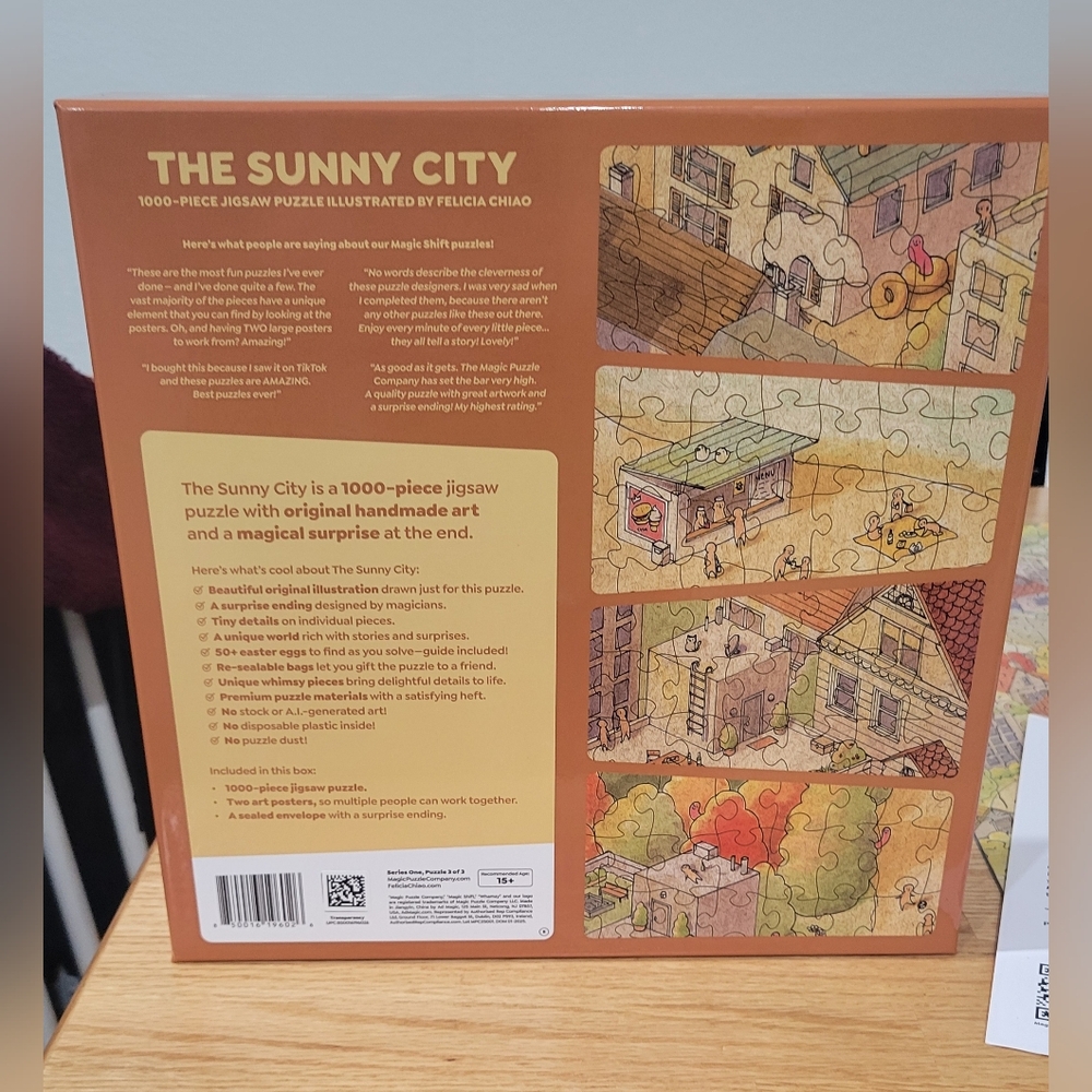 Magic Puzzle Company The Sunny City Jigsaw Puzzle - Picture 2 of 7